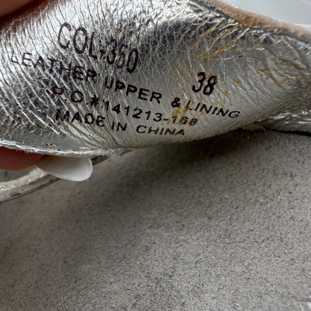 Alegria Sandals Womens 38 US 8-8.5 Silver Metallic Summer Nights Comfort - Picture 9 of 9